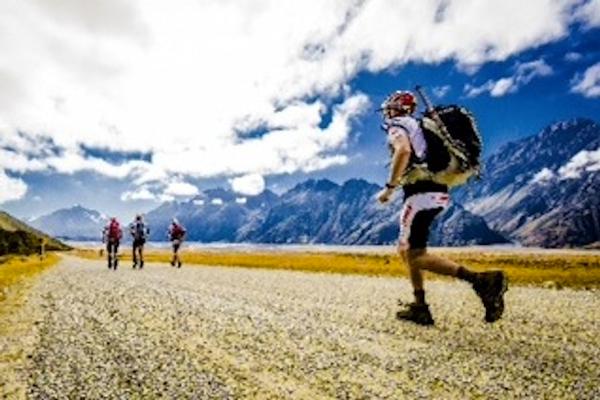 Teams racing near Mt Cook 